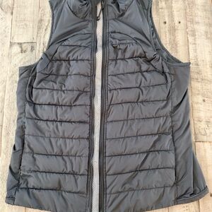 Tangerine Gray Puffer Vest WOMANS size large